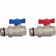 Ball Valves and Temperature Gauge For Underfloor Heating Manifolds