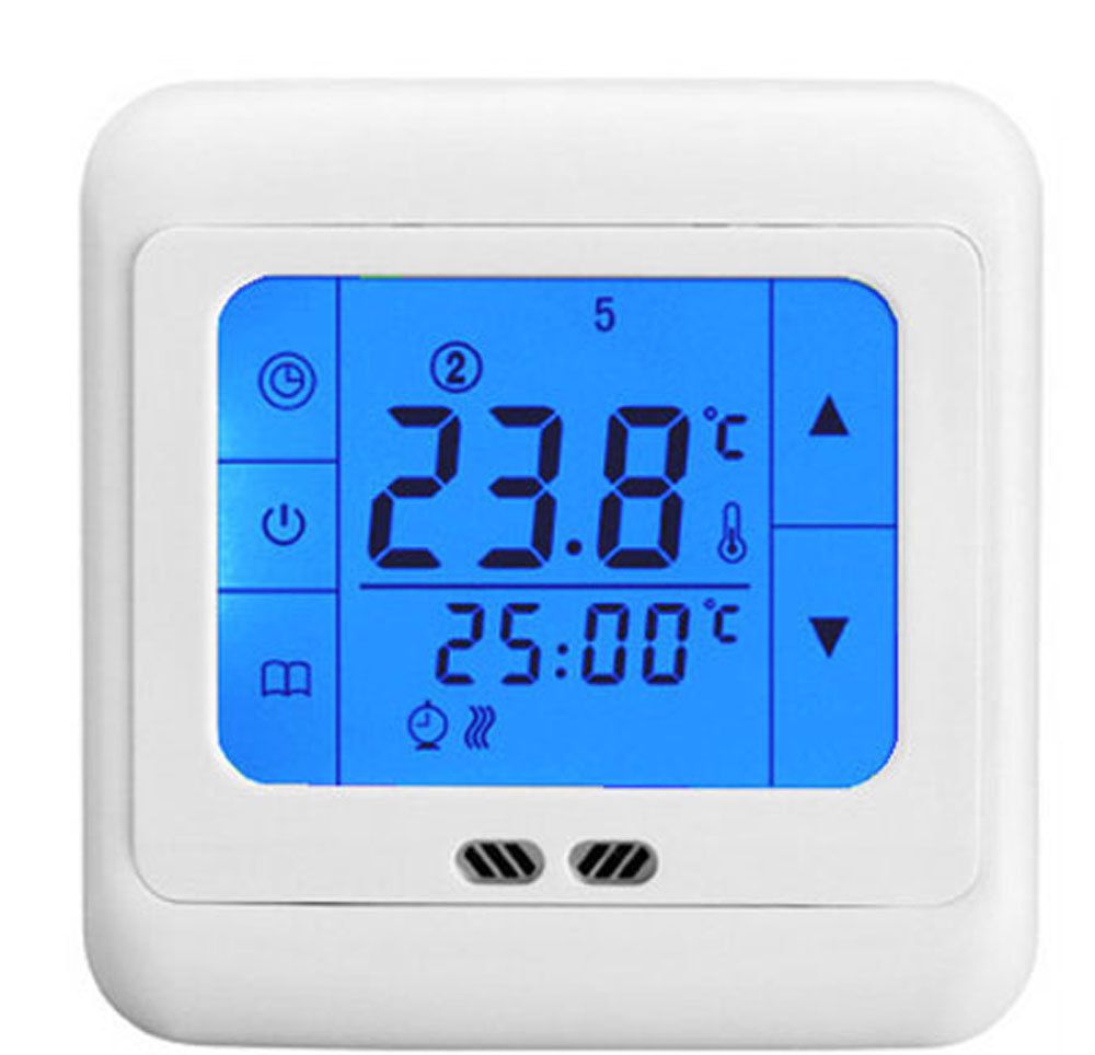 LCD Touch Screen Thermostat Electric Floor Heating System Water Heat Controller 